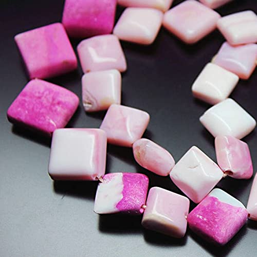 Opaline rose du Pérou cubes LKBEADS gemmes précieuses lisses pour joaillerie