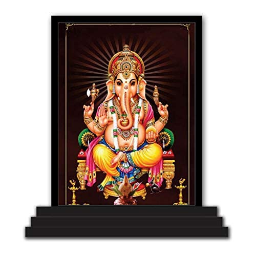 Figurine Ganesh Ji 1267 pour tableau de bord voiture et temple maison