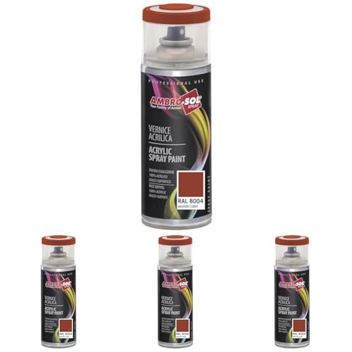 Ambro-Sol RAL 8004 Pintura acrílica en spray Marron Cobre 400 ml Paquete