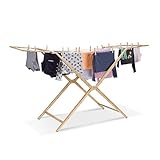 De pie: Tendedero de pie con lados plegables · Perfecto para colgar piezas de ropa largas · Para secar pantalones, faldas o pañuelos