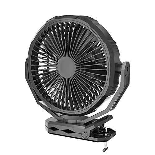 Begchy 10000MAh BateríA Recargable con Clip en Ventilador, Ventilador USB de CirculacióN de Aire, PortáTil para Tienda de CampañA Exterior, Playa o AutomóVil