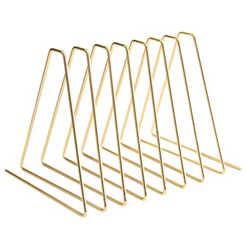 Uonlytech Simple Style Book Rack Metal Triangle Iron Art Desktop Book Stand Useful for Study Room Bedroom Library Office Home Bookstore