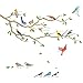 DECOWALL DWL-2015 Oiseaux de jardin Autocollants Muraux Mural Stickers Chambre Enfants Garderie Salon wall adhsif maison dcalcomanies