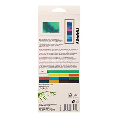 Image of Reeves Acrylic Paint-10ml, Set of 12