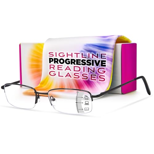 Sightline Progressive Multifocus Reading Glasses for Men and Women Readers 6000
