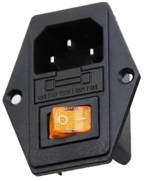 Presa Da Incasso C14 3 In 1 Con Interruttore E Fusibile – 220-250V 10A – Ideale Per CNC, Laboratorio E Apparecchiature Industriali