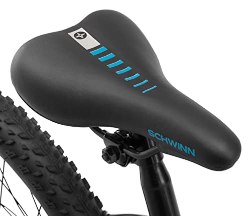 Image of Schwinn High Timber AL Mountain Bike for Youth Boys Girls, 20-Inch Wheels, 7-Speeds, Front Suspension, Aluminum Frame and Alloy Linear Pull Brakes, Teal