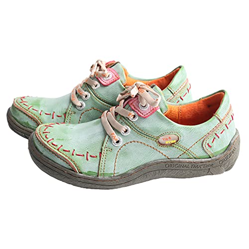 TMA EYES Hand Stitching Leather Women's Sneaker2