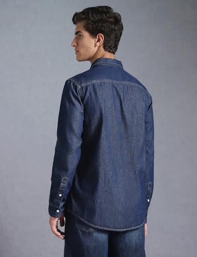 Image of INKD Men's Regular Fit Shirt - 100% Cotton | Casual Shirts for Men | Full Sleeve