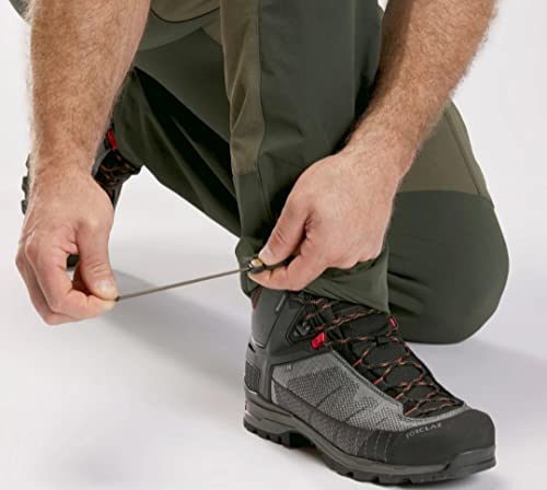 Image of Forclaz by Decathlon -Snowproof Trekking and Hiking Quick Dry Polyester Cargo Pant - Regular fit Pant, Trouser -Street Studio- Green Color