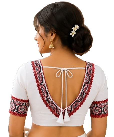 Women's Designer Rayon Readymade Blouse || Colour :: White-picture-53
