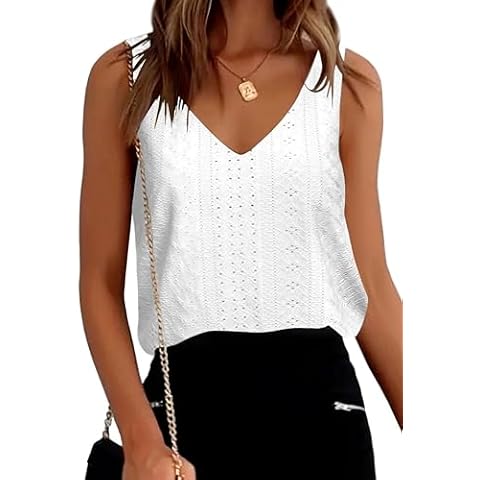 Oyamiki Women's Summer Eyelet Casual Top Cover