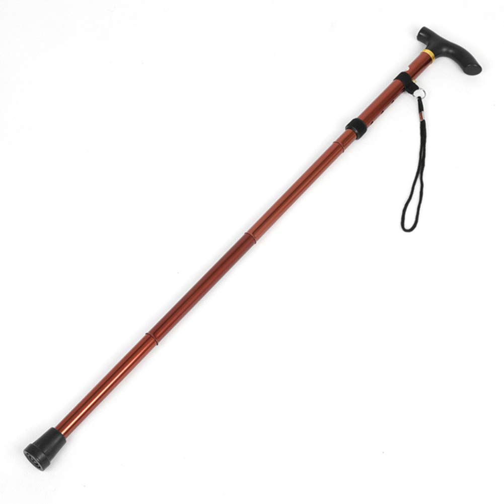 FGJsfhrDTU Walking Stick, Aluminum Folding Walking Cane for Adults 5 Height Adjustable Multicolor(F)