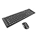 Premiertek 105 Keys and 10 Multi-Media Keys Wireless Desktop Keyboard and Mouse Combo with Chocolate Key (WMK720)