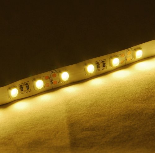 Image of ABI Warm White High Brightness Flexible LED Light Strip, SMD 5050 LED Chips, 5 Meters / 16.4 FT Spool, 12VDC (Adapter Not Included)