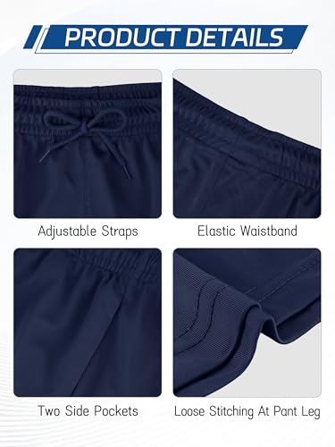 4 Pack Boys Athletic Shorts with Pockets Kids Basketball Youth Quick Dry Active Performance Sports Boys Shorts3