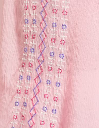 Image of Max Women Embroidered Tie-Up Neck Top