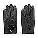 Harssidanzar Mens Lambskin Leather Driving Gloves Unlined Touchscreen GM026,Black, Size, M