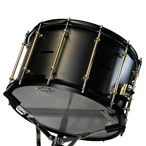 Beatello 14' Big Cannon Snare Drum 8' Deep Carbon Steel Shell Low Frequency Enhanced 18 Air Vent...