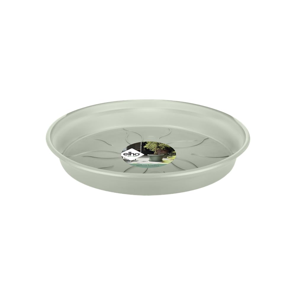 elho Green Basics Saucer 34 - Saucer for Indoor, Outdoor, Grow your Own & Accessories - Ø 33.5 x H 4.8 cm - Green/Stone Green