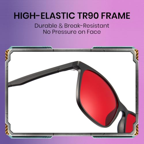 Cyxus Blue Light Glasses for Men Women Reduce Eye Strain Square Frame 8083 | Eye Protection,UV Protection,Lightweight TR90 Frame,Ideal for Computer Screen Office Work — view 5