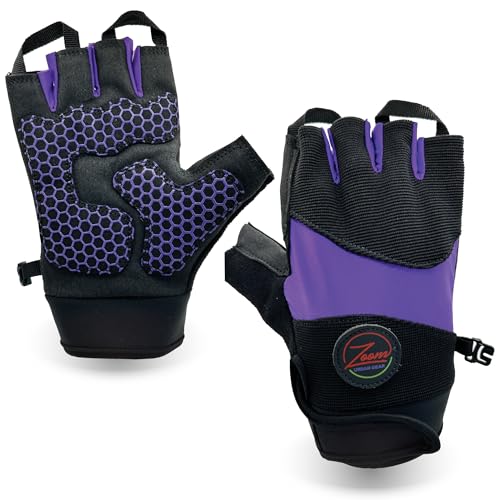 Zoom Urban Gear Padded Fingerless Gloves – Anti-Slip Shock-Absorbing Gloves