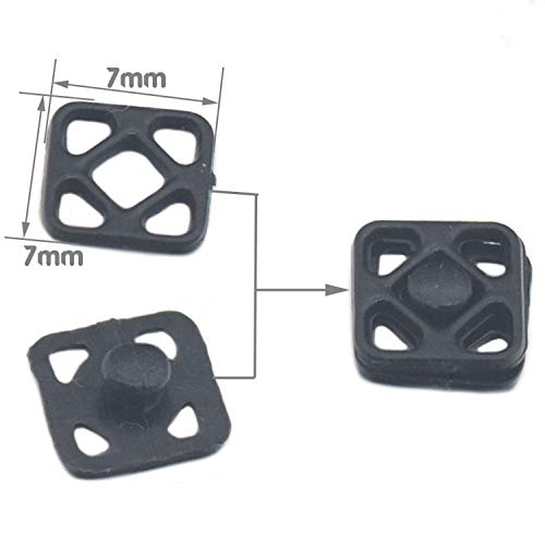 Bluemoona 60 Sets - 7Mm Plastic Poppers Press Studs Sew On Fastener Button Snaps Sewing Fitting Clear #TOP1