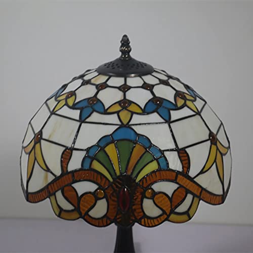 Lampe de table de style baroque en vitrail pour éclairage doux E27 - 3