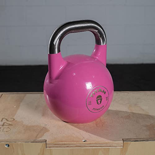 Titan Fitness 16 Kg Competition Kettlebell, Single Piece Casting, Kg Markings, Full Body Workout #TOP3