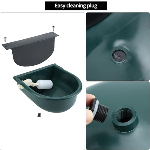 QWORK® 1 Stück Tränke aus Kunststoff, Automatische Tränke, Ideal für Rinder, Pferde, Schweine