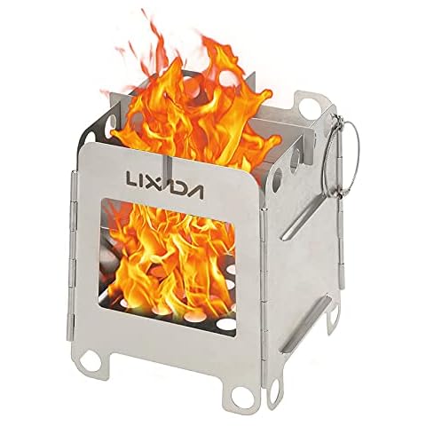 Lixa-da Campingkocher, Camping Holzofen Faltbar Tragbar Cover