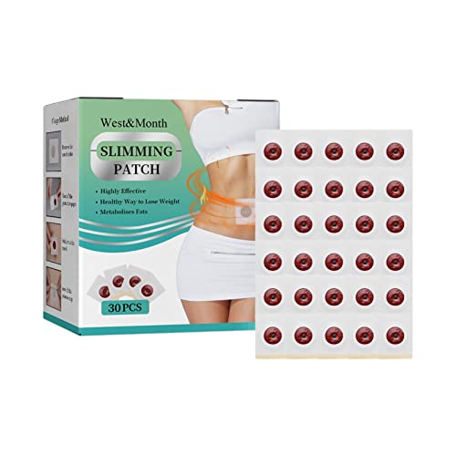 leryveo Patch de Ventre - 30 pansements Amincissants détoxifiants pour l'abdomen,Autocollant de Nombril à Base de Plantes Patch pour Les Pieds Stimulant Le métabolisme, brûlant Les Graisses Cover