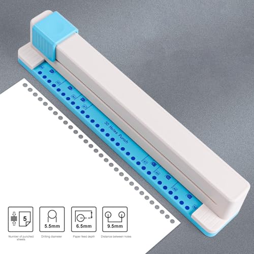 Perforatrice manuelle 30 trous pour reluire vos documents A4 de bureau