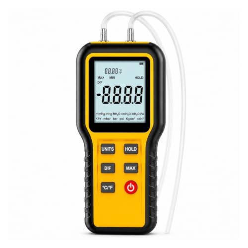 Manómetro digital de mano y barómetro HVAC para medir presión de aire gas