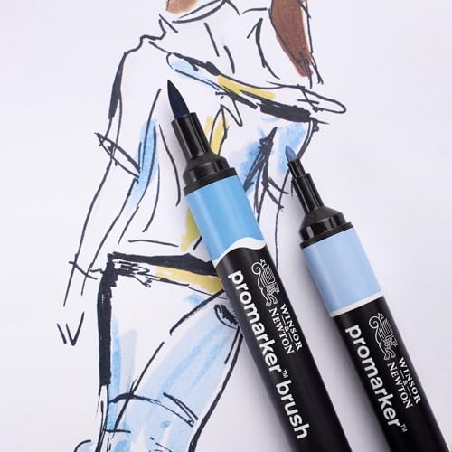 Image of Winsor & Newton Promarker, Alcohol Based Markers, Bright Orange (R946), Double Tipped Drawing Marker Set for Artists, Graphic Designers, Illustrators - Chisel & Fine Twin Tip, Streak Free Coverage