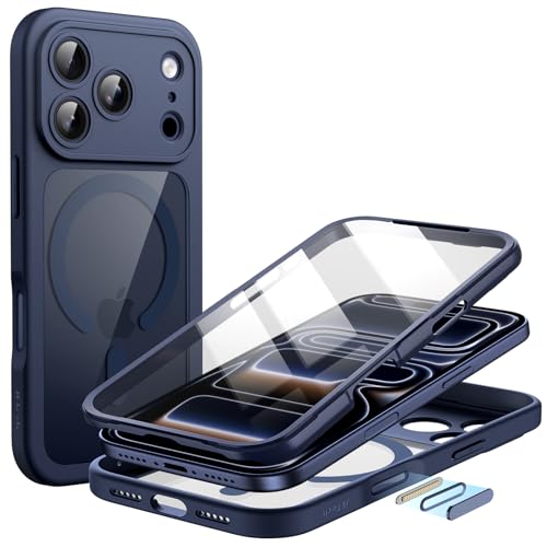 Image of JETech Case for iPhone 17 Pro, 360 Protection, Deep Blue