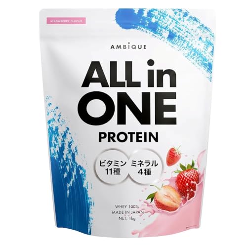 [ストロベリー風味]AMBiQUE オールインワンプロテイン (1kg)