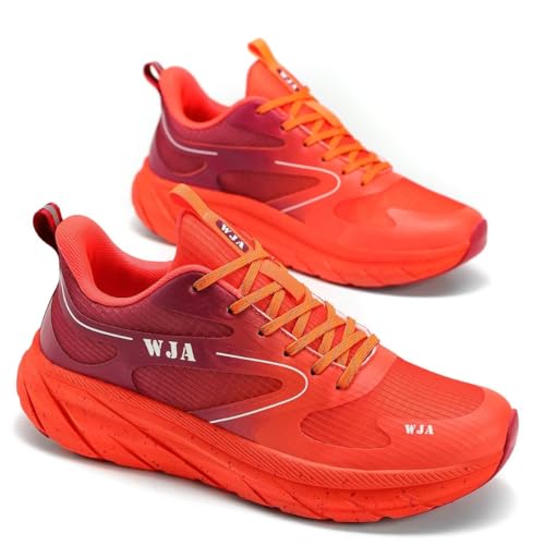 Image of WJA Men's Road-Running-Shoes Walking Fashion Athletic Sneakers Comfort Lightweight Working Gym Mesh Shoes.