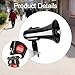 harayaa Handheld Megaphone Portable Speaker Bullhorn Siren Recording Lightweight Pp Material Easy to Carry Suitable for Outdoor Events Emergency, Black