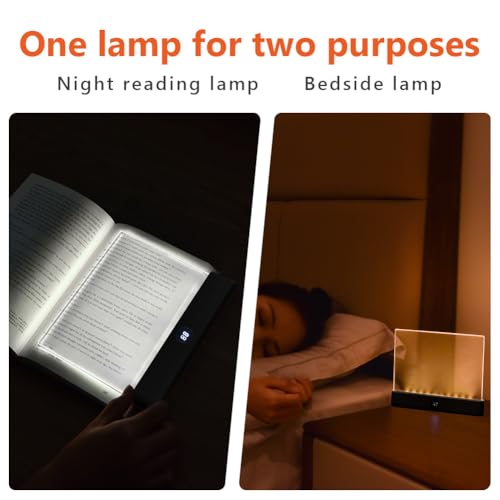 HOTUT Lightwedge Leselampe, tragbare Flaches Buchlicht zum Lesen im Bett bei Nacht, LED Buchlampe, Panel Book Light… – Ansicht 8