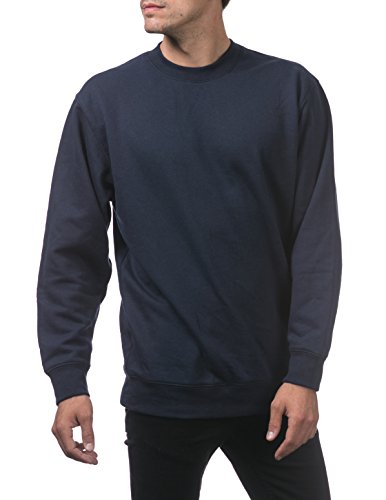Pro Club Men's Plain Blank Crew Neck Fleece Pullover Sweater (9oz)4