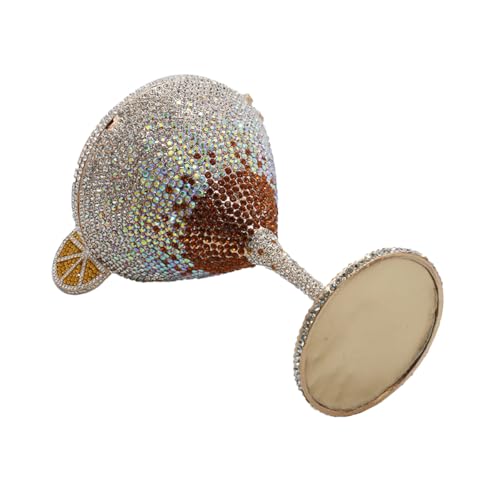 Image of Women Goblet Rhinestone Evening Bag Cocktail Cup Diamond Clutch Funny Crystal Prom Handbag Wedding Purse for Party