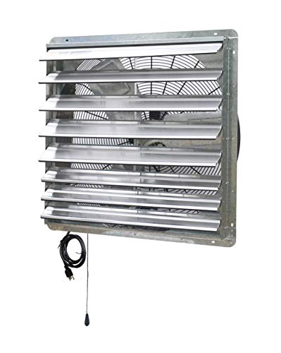 iLIVING ILG8SF30V T Wall Mounted Shutter Exhaust Fan 30 2 Speeds Silver 30-2 Speeds