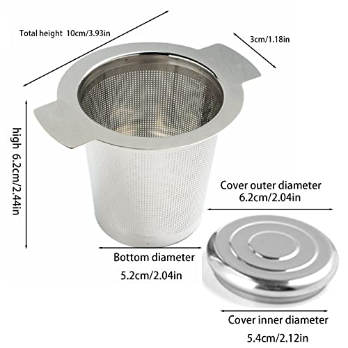 2 Piezas Colador De Té De Acero Inoxidable Pequeño Filtro De Té Para Té A Granel Filtro De Residuos De Té Colador De Té… - Imagen 4