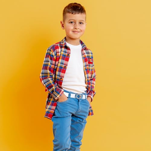 2 Pcs Elastic Belts for Girl, Women Stretch Waist Belt Quick Release Buckle Belt Simple Waistband for Dress Pants2