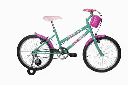 Bicicleta Aro 20 Infantil MTB Girl Com Roda Lateral (Azul Turquesa)