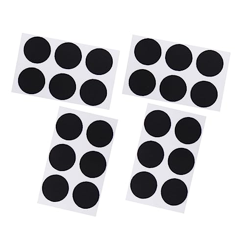 PRETYZOOM Bike Tire Patch Kit 4 Sheets Professional Inner Patches for Tubes No Glue 24 Pcs Total Random Color