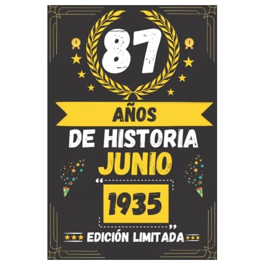 CUADERNO, 87 AÑOS DE HISTORIA JUNIO 1935 EDICIÓN LIMITADA: Regalo de 87 cumpleaños para mujeres y hombres, ideas de 87 cumpleaños... un cumpleaños... ... regalo de 87 cumpleaños para él/ella.