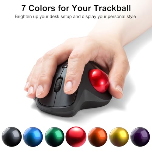 Image of SANWA Trackball 34mm /1.34in, Replacement Ball for Logitech m575, m570, MX Ergo, Perixx, Kensington, and Other Compatible Trackball Mouse, Glossy Black