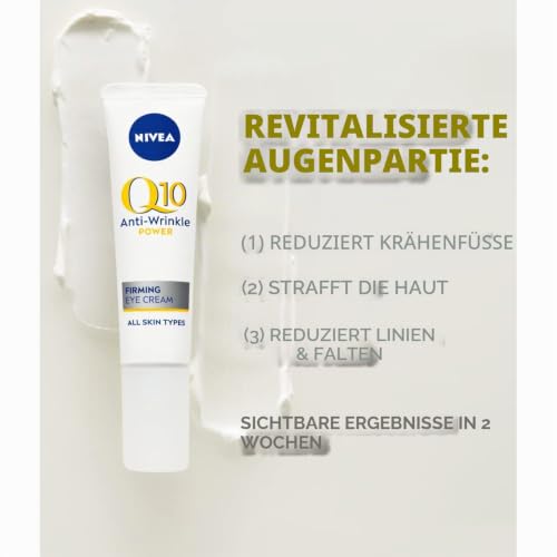 NIVEA Q10 Power Anti-Aging Augencreme mit Anti-Falten Straffende Kraft, Augencreme für Linien und Falten und Augenringe… – Ansicht 2
